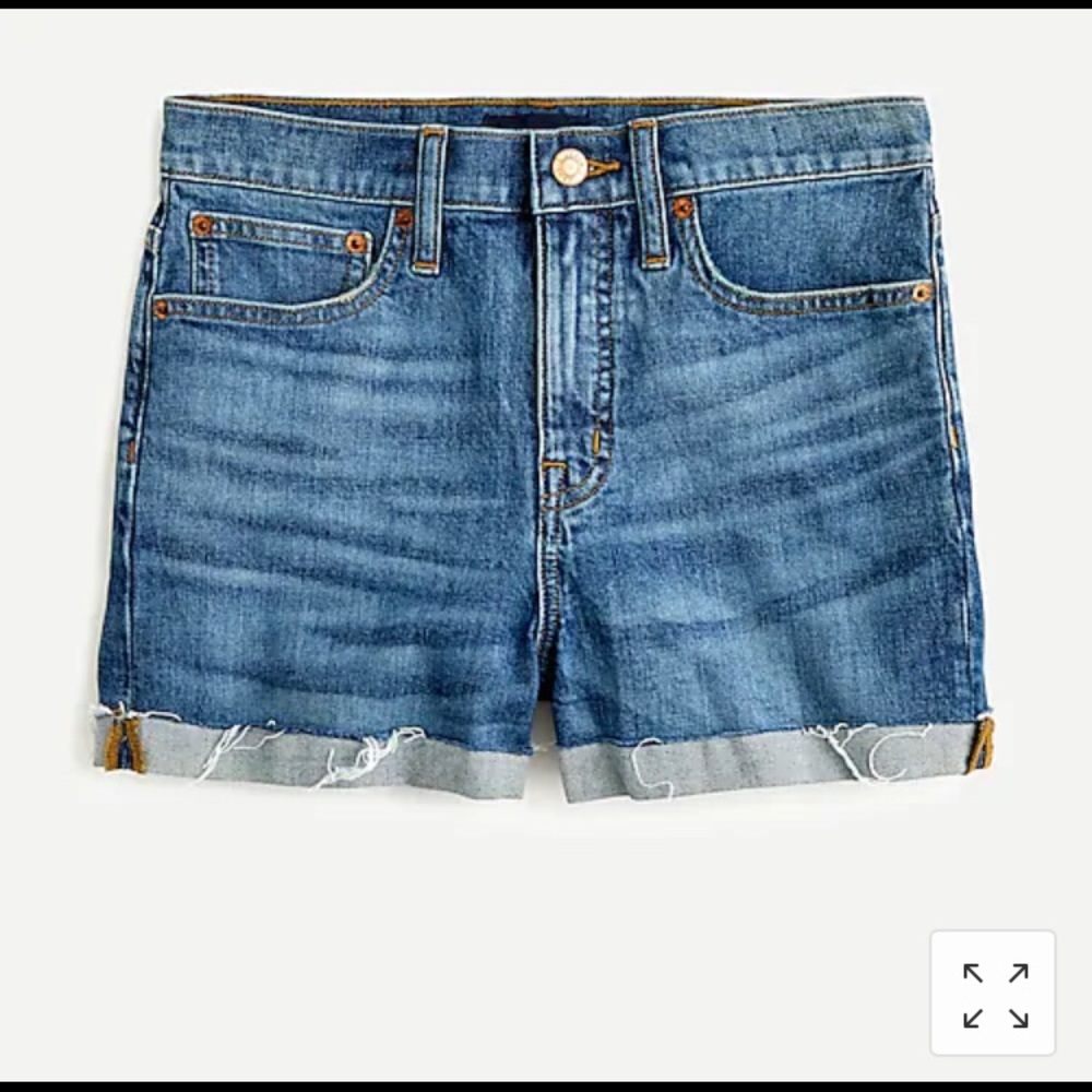 J.Crew High-rise denim short in faded indigo